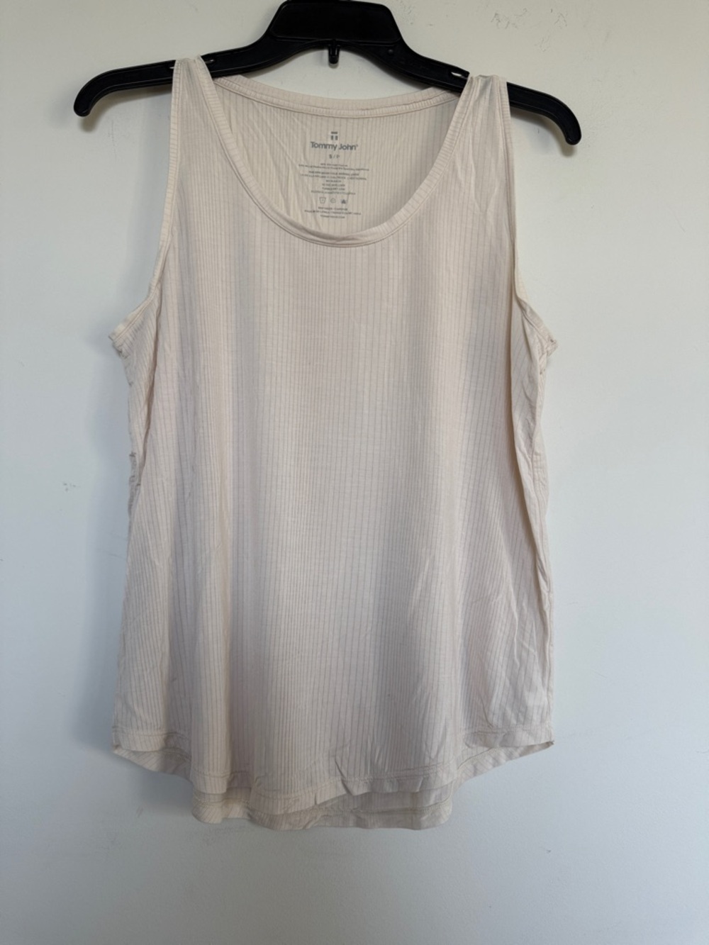 Tommy John Soft Cream Ribbed Scoop Tank